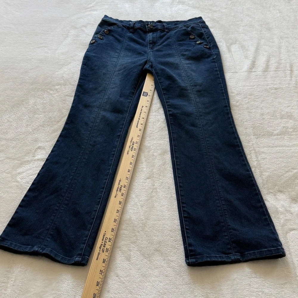 JD2‎ INC International Concepts Womens Dark Wash Straight Jeans  Size 12P Y2K